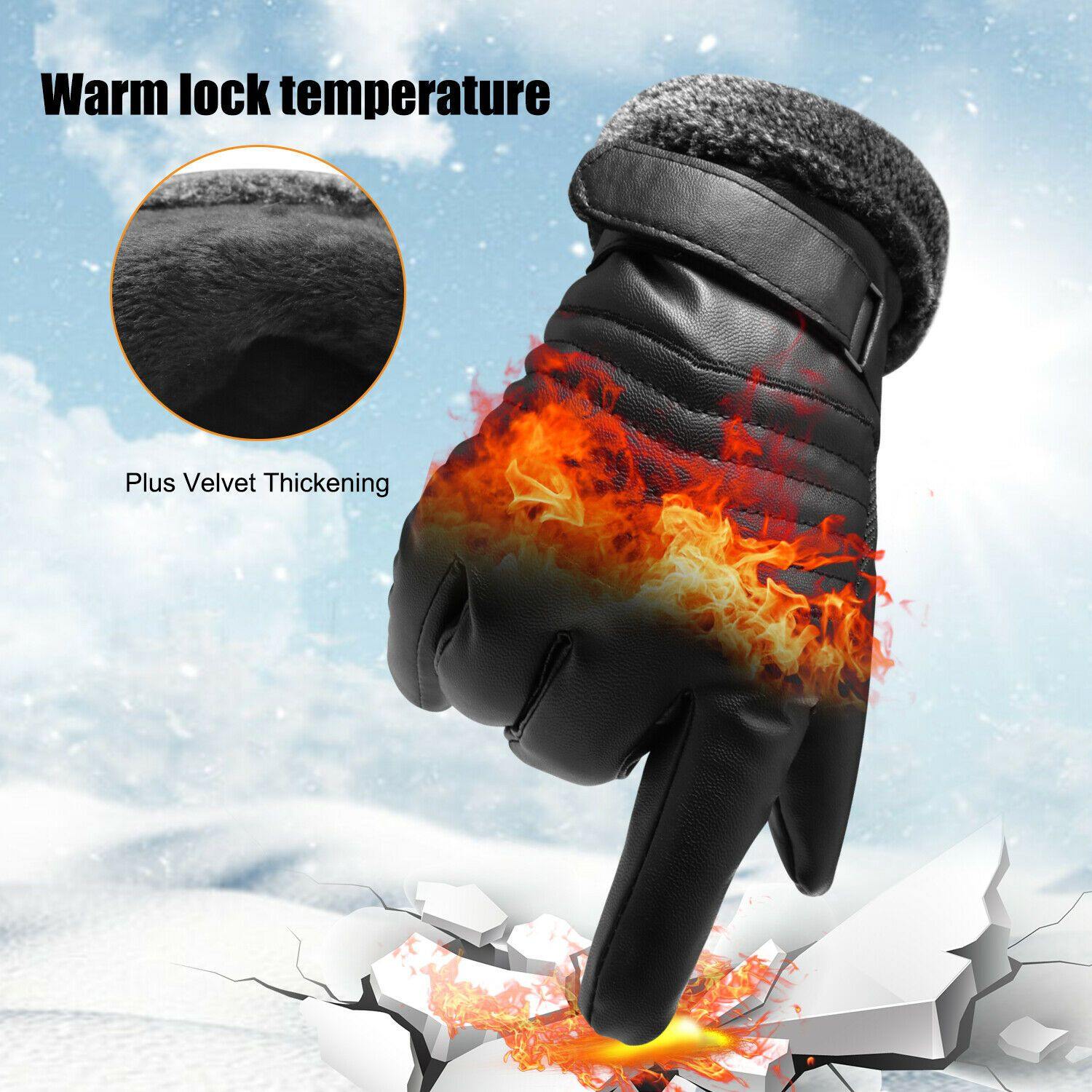 BowLift | -30℃ Waterproof, warm leather ski gloves for winter | Touchscreen compatible