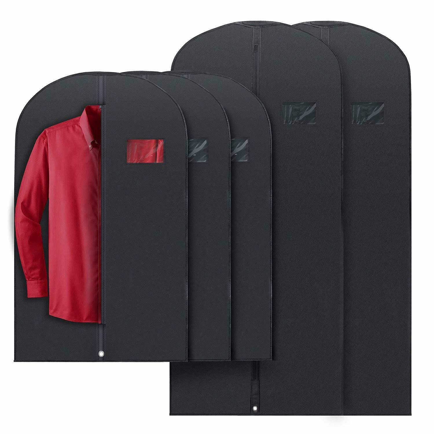 BowLift | 5 Premium Garment Bags - With Clear Window, Water-Resistant - 40"/54" inches