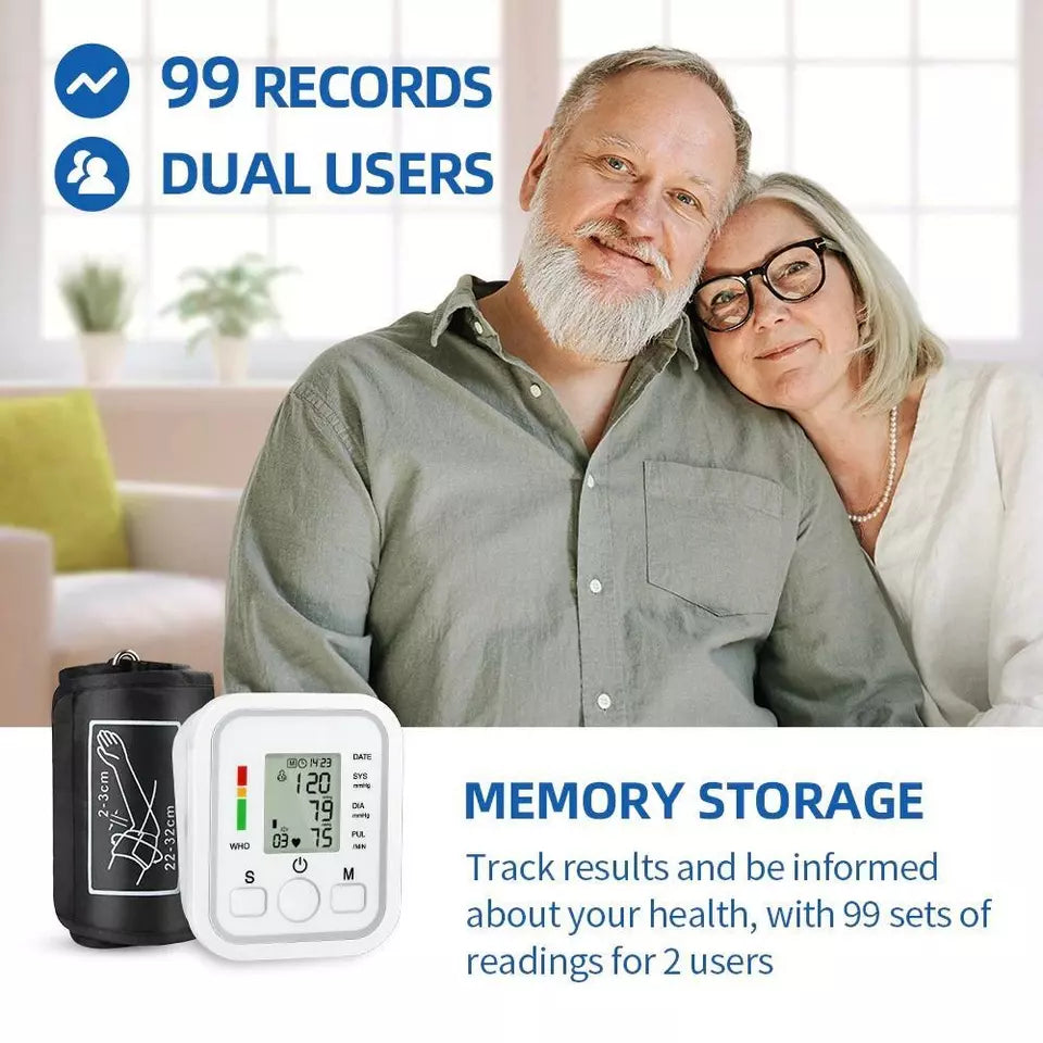 BowLift | Digital Blood Pressure Monitor | Fully Automatic, Intellisense Technology & Memory Function for Home and Travel Use