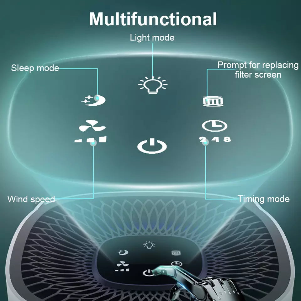 BowLift | Compact Air Purifier | True HEPA Filter, Ultra-Quiet & Ideal for Small to Medium Rooms