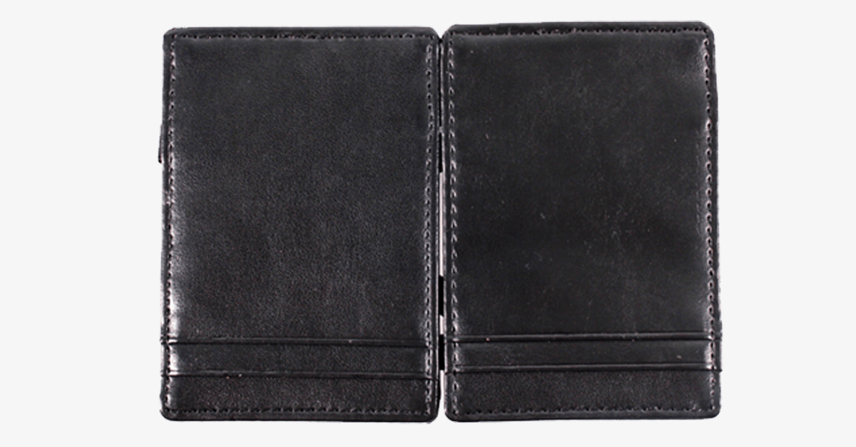 BowLift | Portable Leather Card Holder - Foldable - Various Colors - Wallet Case for Money & Cards