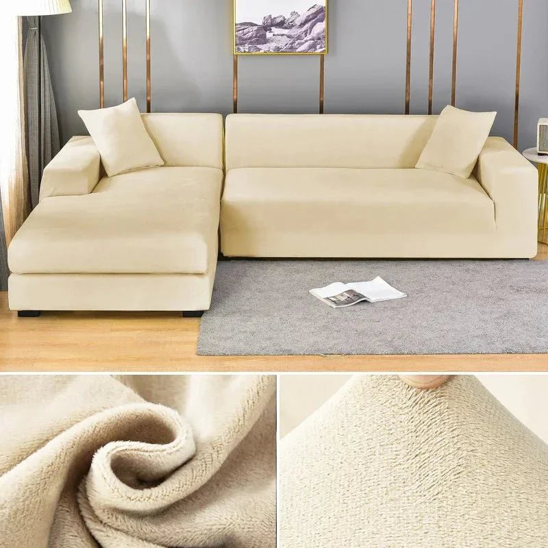 BowLift | Samtlux Velvet Sofa Cover – Elegant Stretch Fit for Luxurious Comfort and Protection
