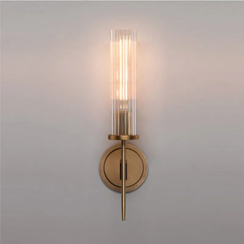 BowLift | Elegant Wall Lamp with Ribbed Glass and Brass Accent