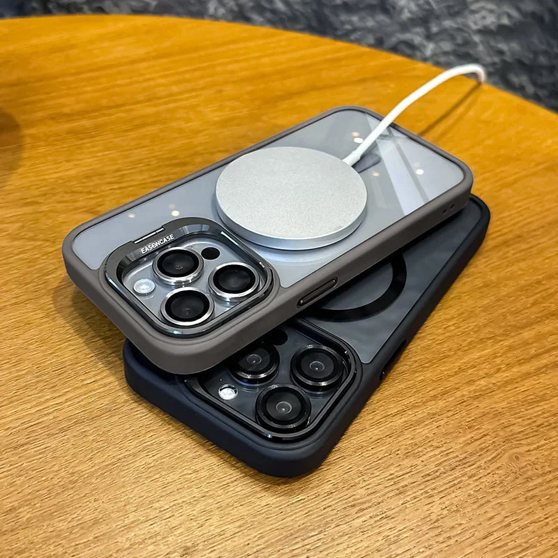 BowLift | Shockproof Magnetic Phone Case with Glass Lens Guard & Stand – 1+1 FREE