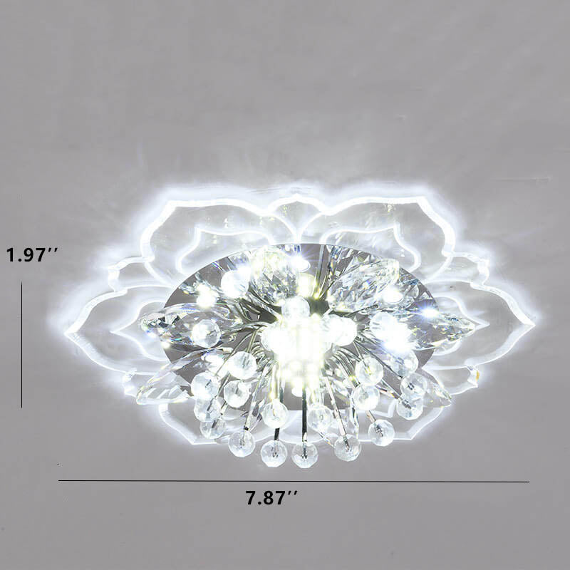 BowLift | GlowPetal LED Crystal Ceiling Light | Flower Shaped | Modern Design | Energy Saving | Decorative Lighting