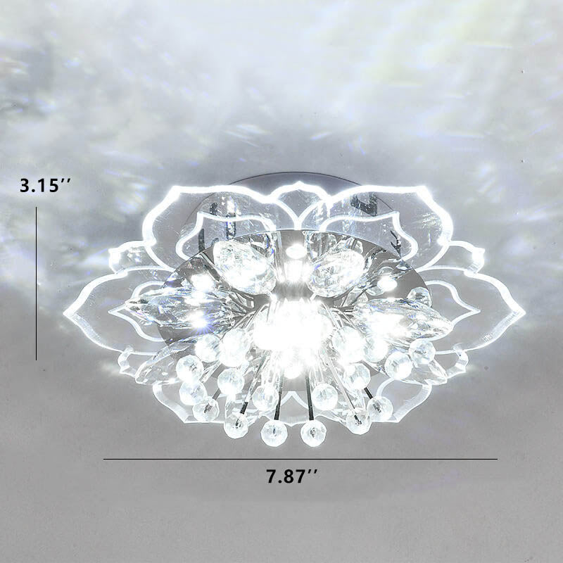 BowLift GlowPetal | LED Crystal Ceiling Light | Flower Shaped, RGB Color Changing & Energy Efficient