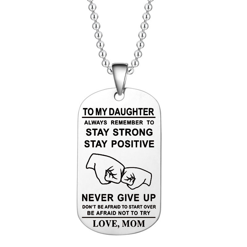 BowLift | English Alphabet Stainless Steel Necklace