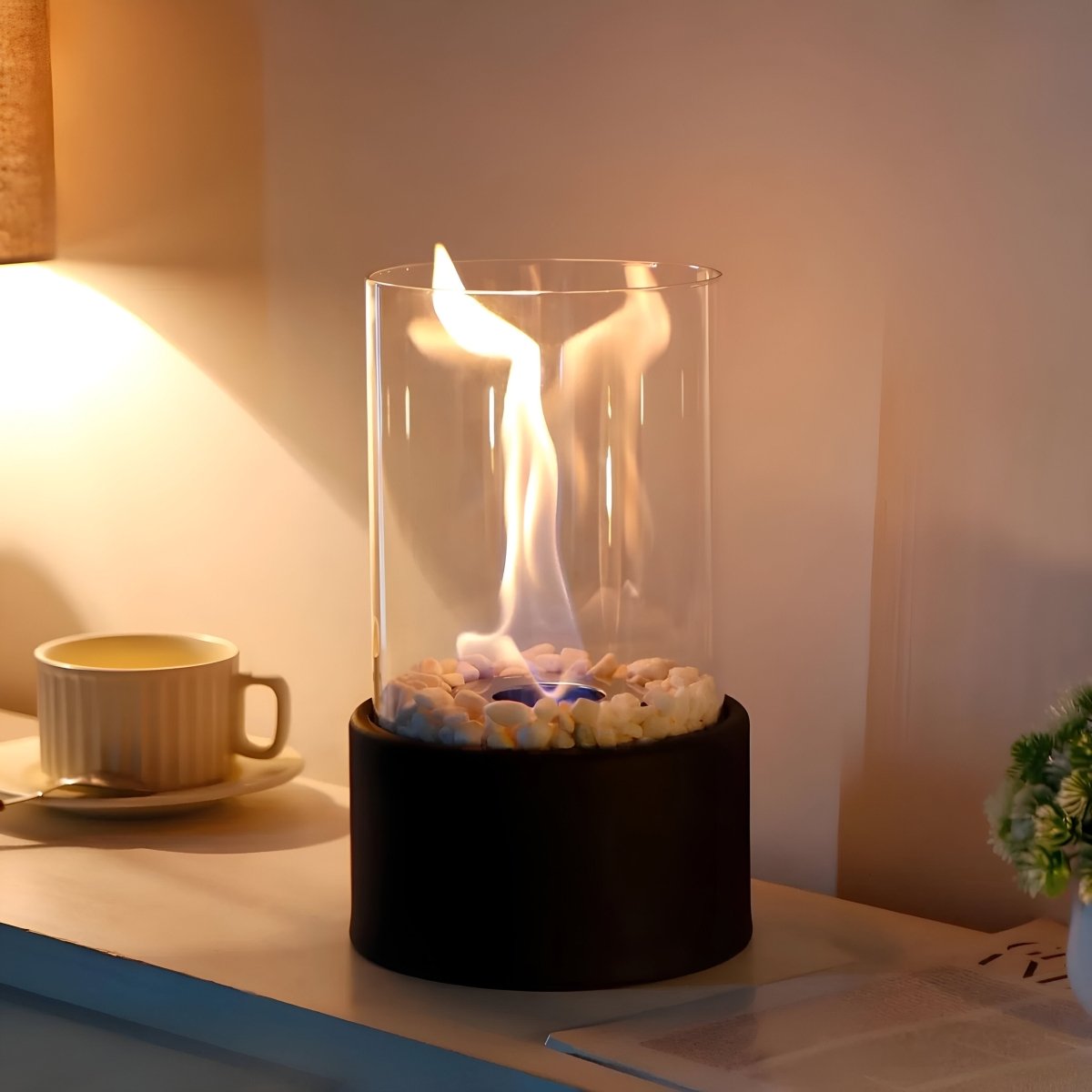 BowLift | FLAREVO – Elegant Table Fireplace with Smoke-Free Bioethanol Combustion