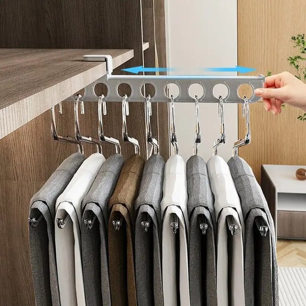 BowLift | SmartGlide Pull-Out Rack – Space-Saving Closet Organizer for Pants, Scarves, Ties – Easy Glide System – Stylish and Modern Design