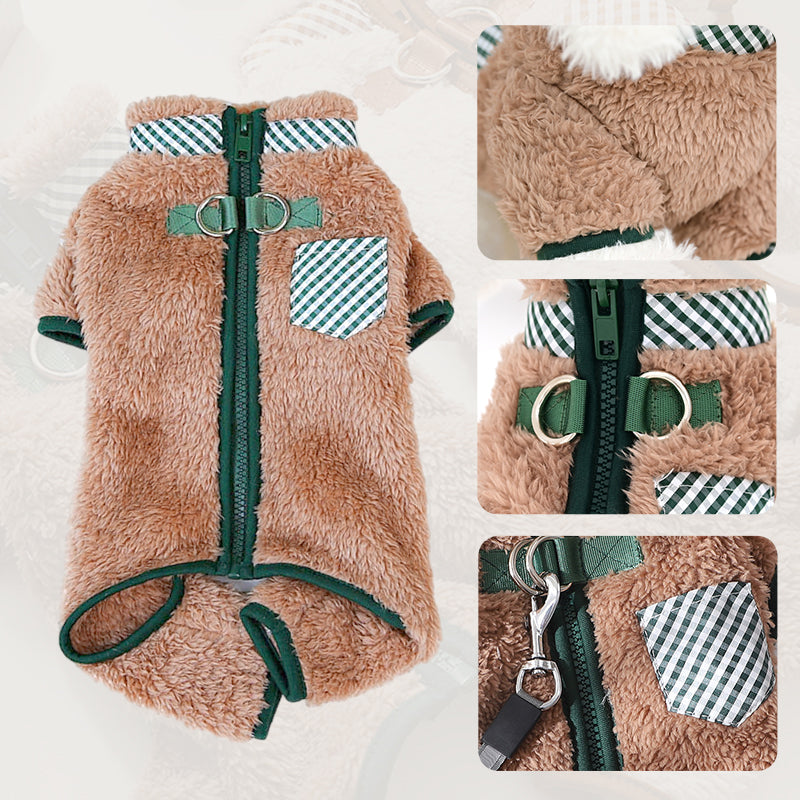 BowLift | Cozy dog coat with D-rings