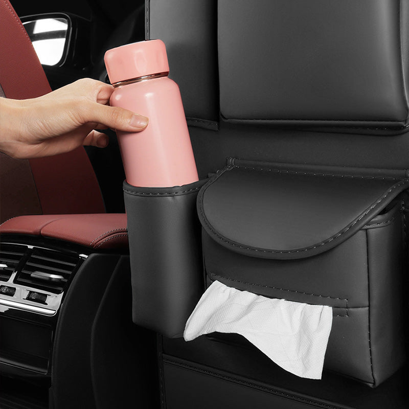 BowLift | PU Leather Car Seat Back Organizer