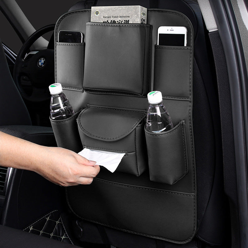 BowLift | PU Leather Car Seat Back Organizer