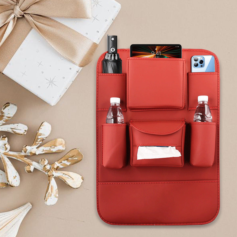 BowLift | PU Leather Car Seat Back Organizer