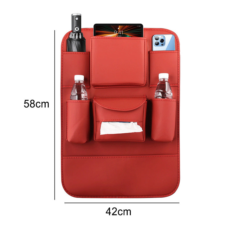 BowLift | PU Leather Car Seat Back Organizer