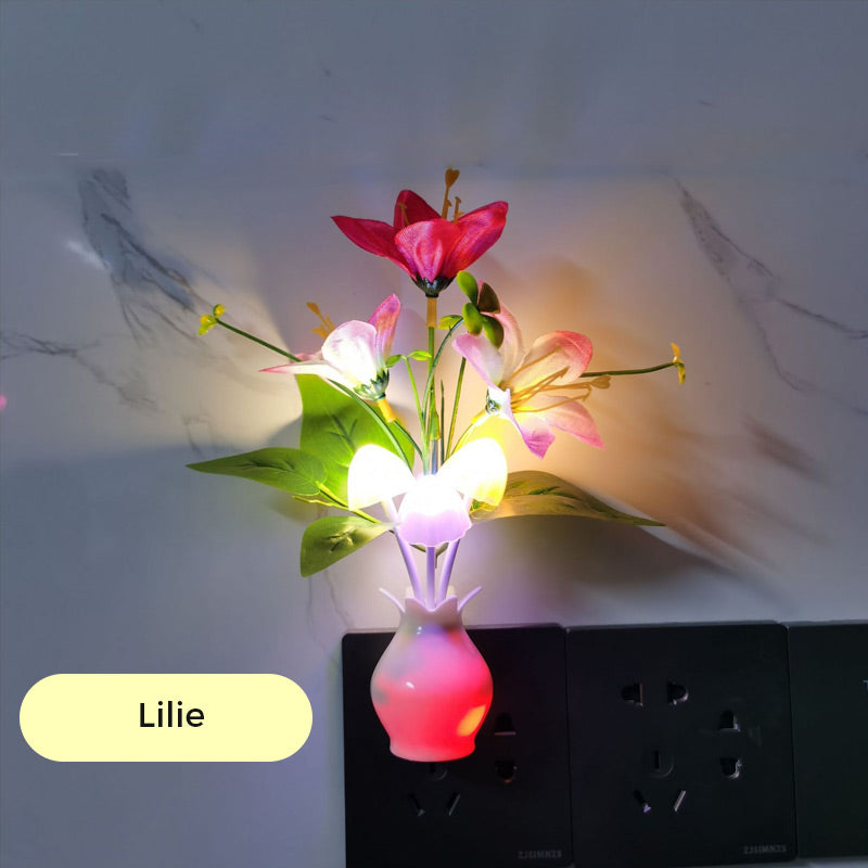 BowLift | LED night light in the form of simulated flowers with intelligent control for the bedroom
