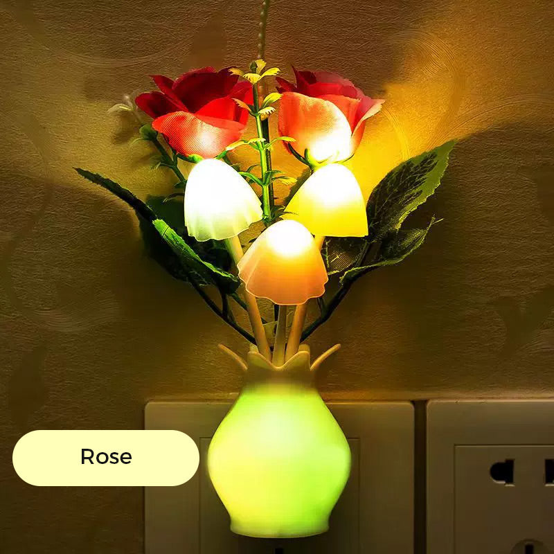 BowLift | LED night light in the form of simulated flowers with intelligent control for the bedroom