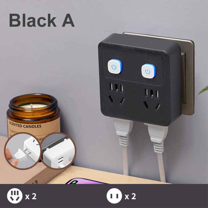 BowLift | 2-pack multifunctional socket converter with night light