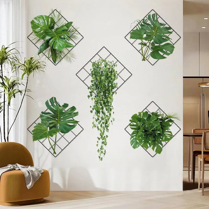 BowLift | 3D wall sticker with green plant