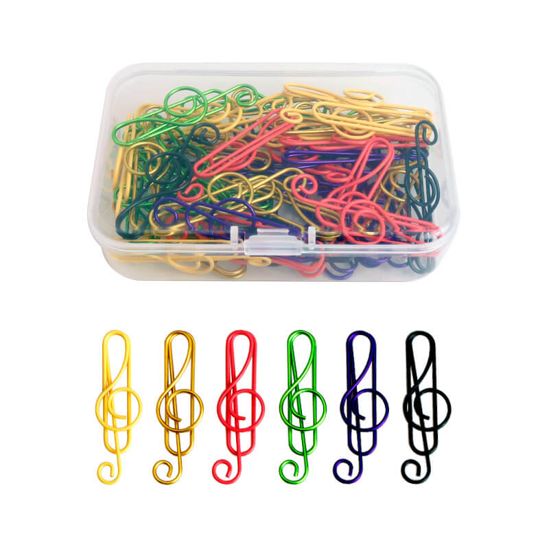 BowLift | Multicolored musical clips in metal (100 pcs)