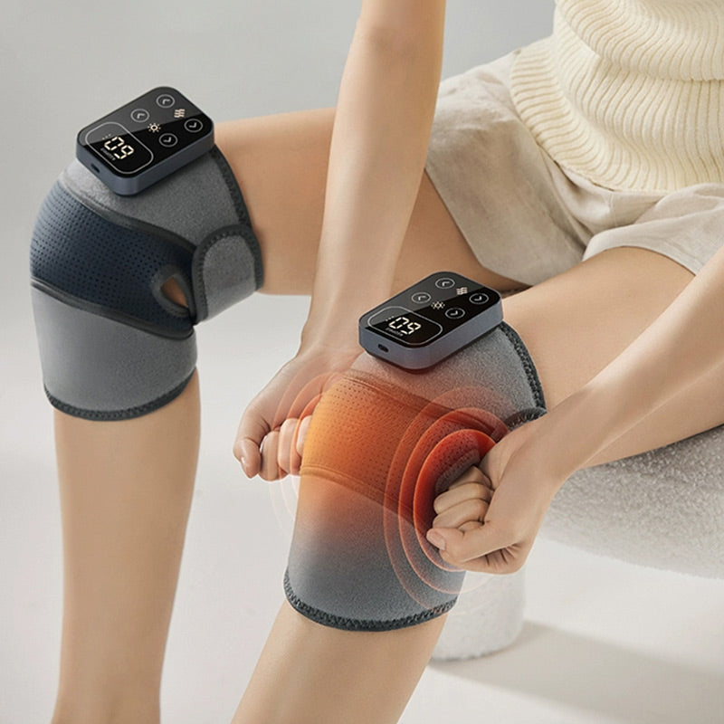 BowLift | Heated Knee Brace with Massage | Adjustable Thermal & Vibration Support | USB/Wall Powered