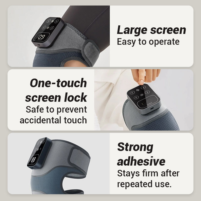 BowLift | Heated Knee Brace with Massage | Adjustable Thermal & Vibration Support | USB/Wall Powered