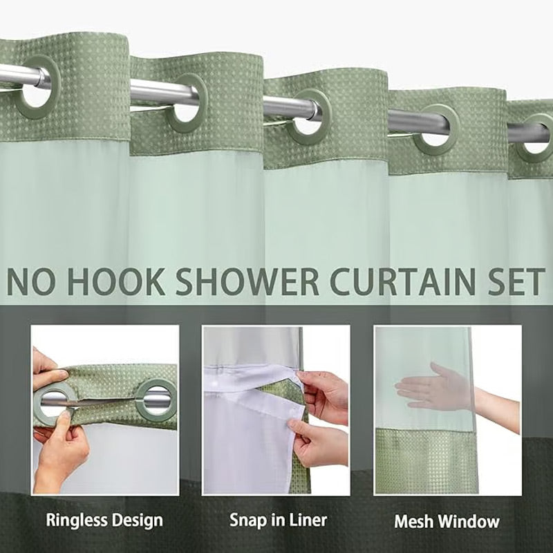 BowLift | Shower curtain with waffle pattern