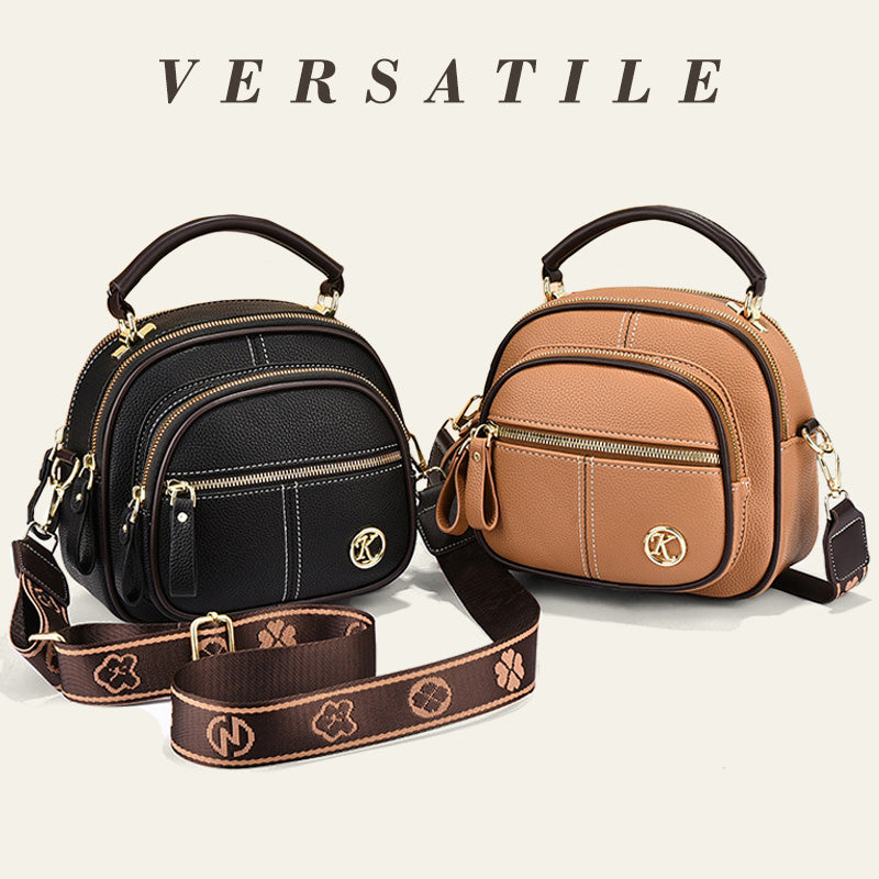 BowLift | Classic multi-room adjustable wide strap PU leather crossbody bag