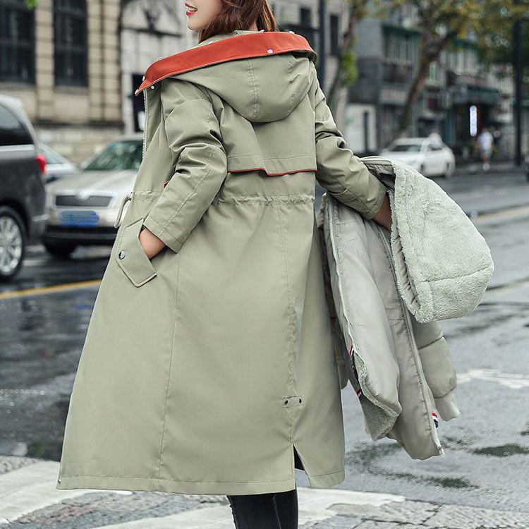 BowLift | Winter coat with hood and fur collar, casual parka for women