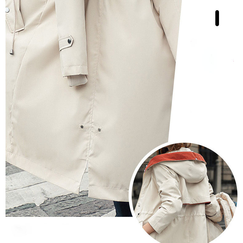 BowLift | Winter coat with hood and fur collar, casual parka for women