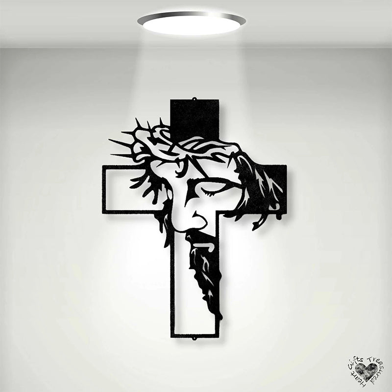 BowLift | Jesus Cross Metal Sign Christ Wall Decoration