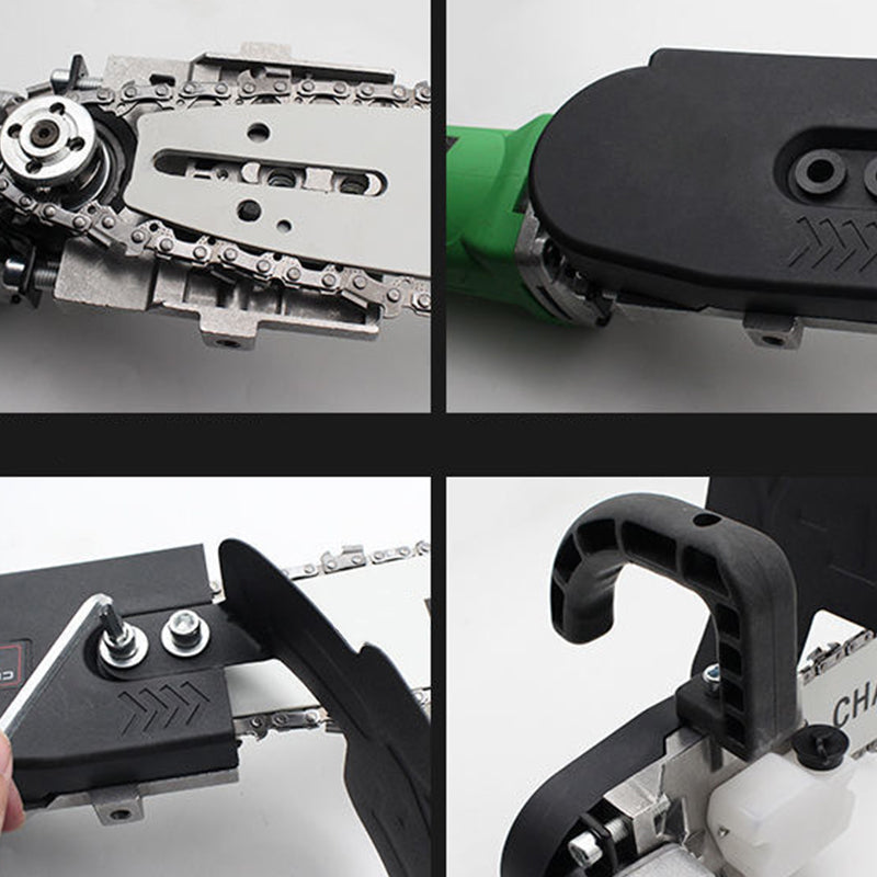 BowLift | Angle grinder converted to electric chainsaw