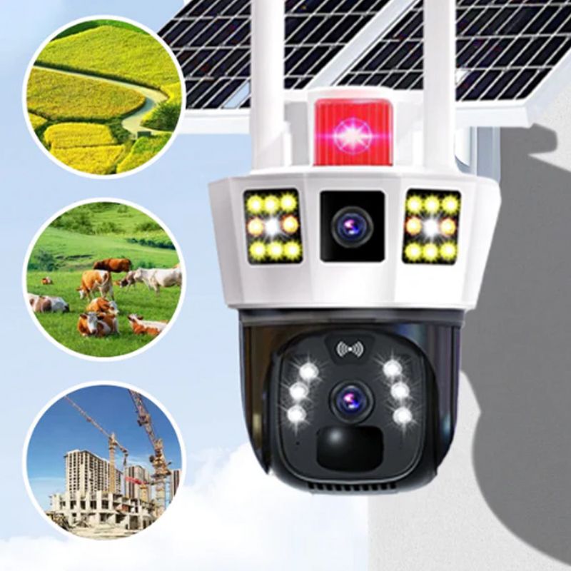 BowLift | 360° smart solar surveillance camera with three screens