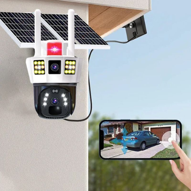 BowLift | 360° smart solar surveillance camera with three screens