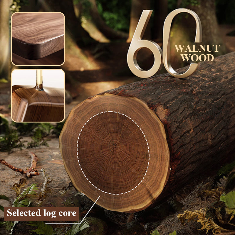 BowLift | Shelf with suction cups in walnut