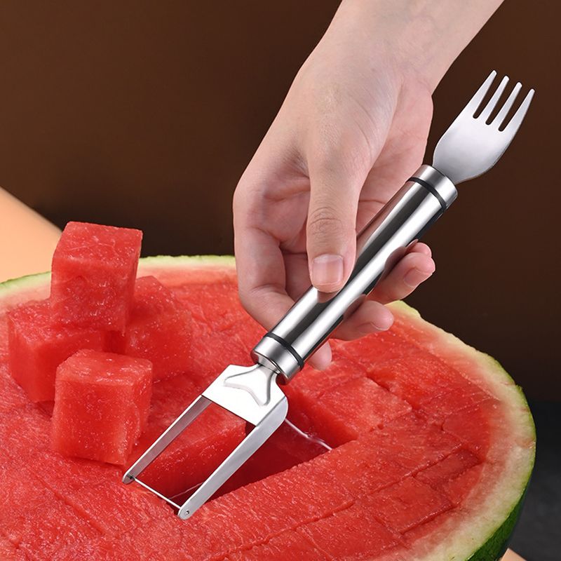 BowLift | 2-in-1 watermelon knife and fork in stainless steel