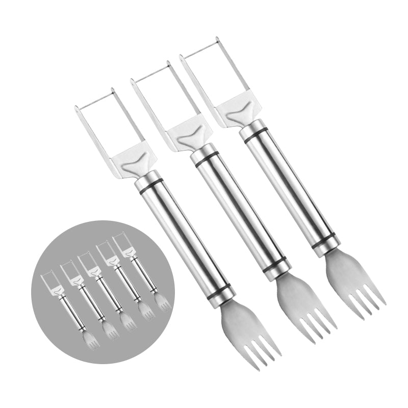 BowLift | 2-in-1 watermelon knife and fork in stainless steel