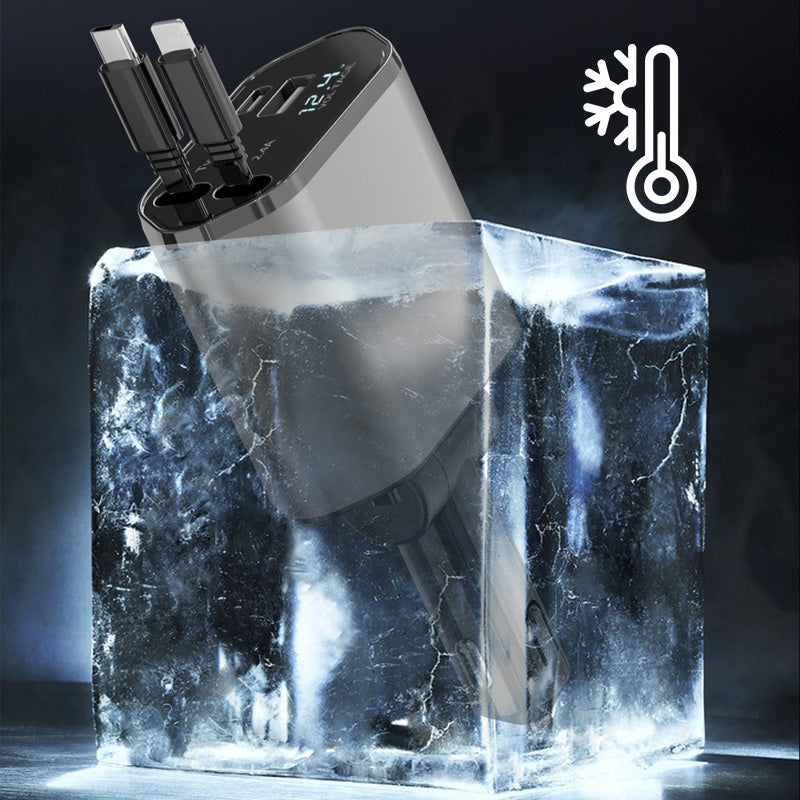 BowLift | 4-in-1 fast charger and retractable car charger