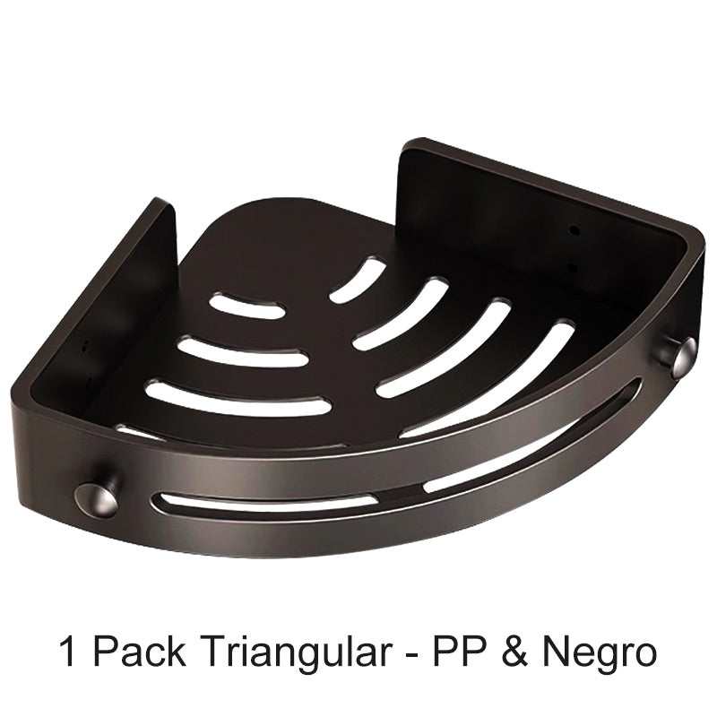 BowLift | Corner shower shelf without drilling with hooks