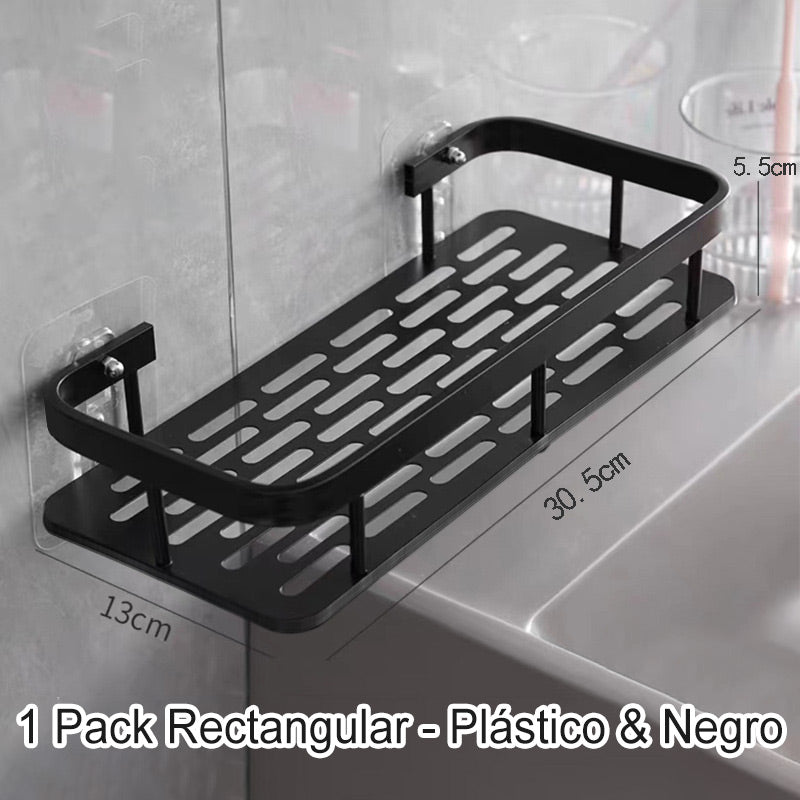 BowLift | Corner shower shelf without drilling with hooks