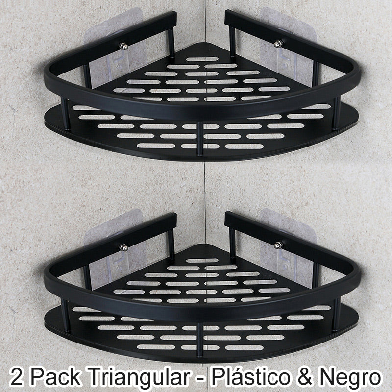 BowLift | Corner shower shelf without drilling with hooks