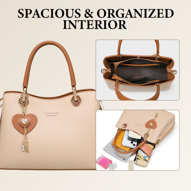 BowLift | Elegant women's handbag with sparkling heart pendant