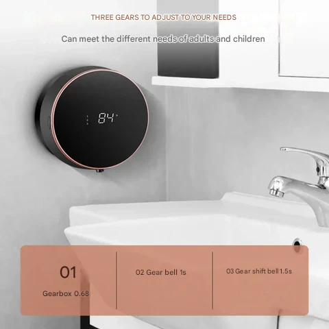 BowLift | Cleon 5-in-1 Smart Automatic Soap Dispenser with LED Display – Touchless, Rechargeable & Wall-Mountable