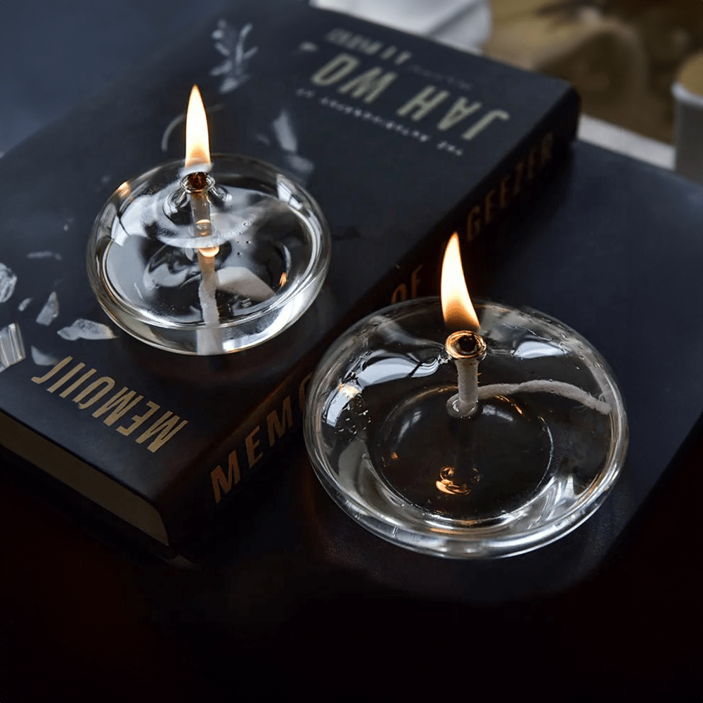 BowLift | Transparent Oil Lamp Made of Glass as Candle Holder