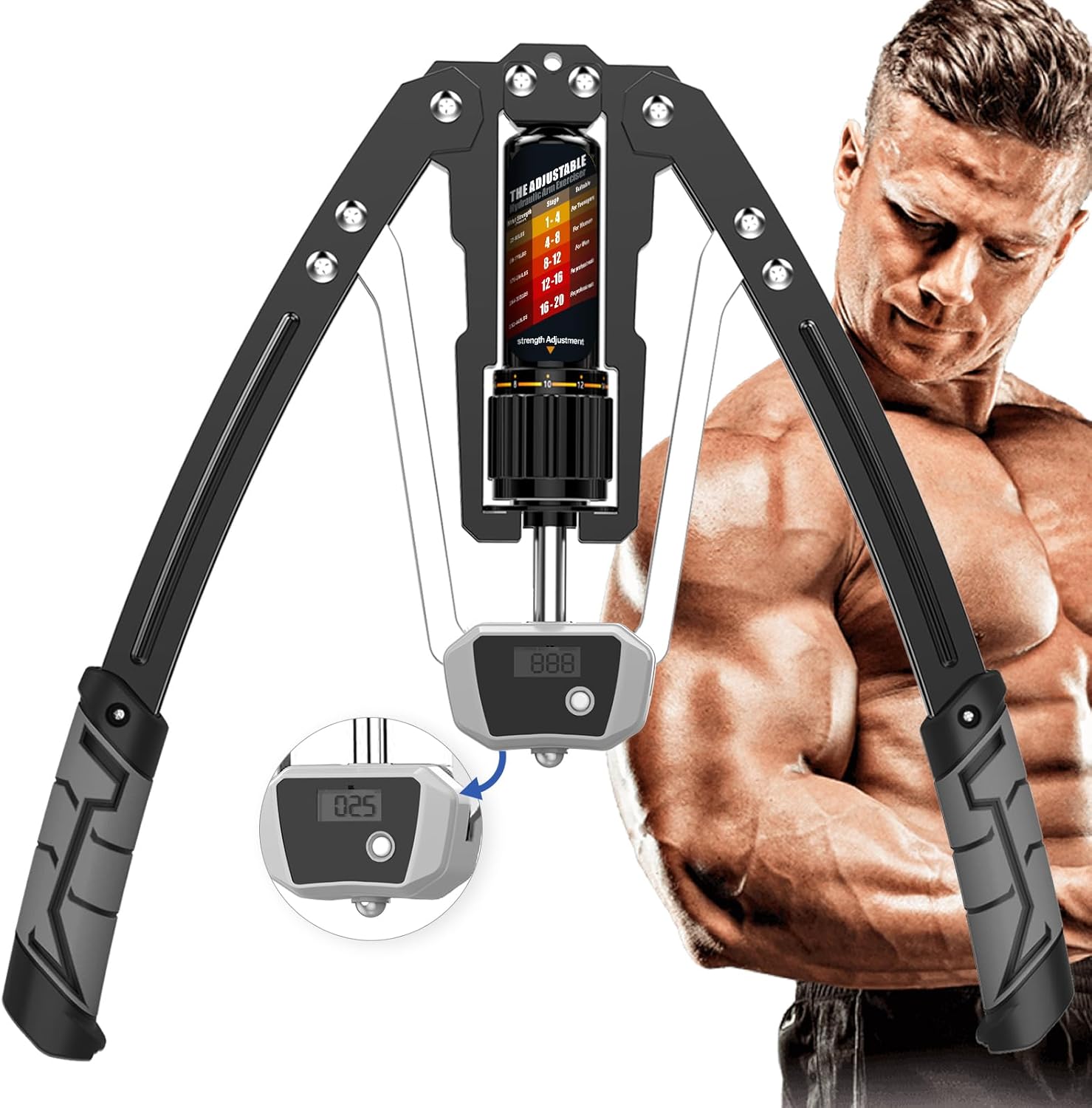 BowLift | Adjustable Hydraulic Arm Exerciser 10β200KG β Twister Strength Trainer