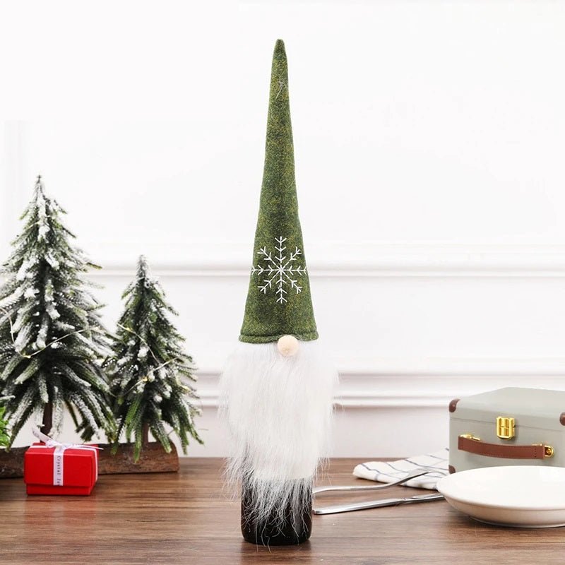 BowLift | Velvet Christmas Wine Bottle Covers – Stylish Dress Set for Festive Table Décor & Perfect Holiday Gifts