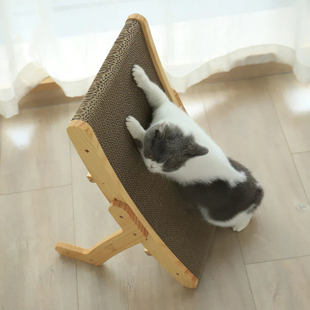 BowLift | Cat Scratcher Wooden Adjustable Lounger