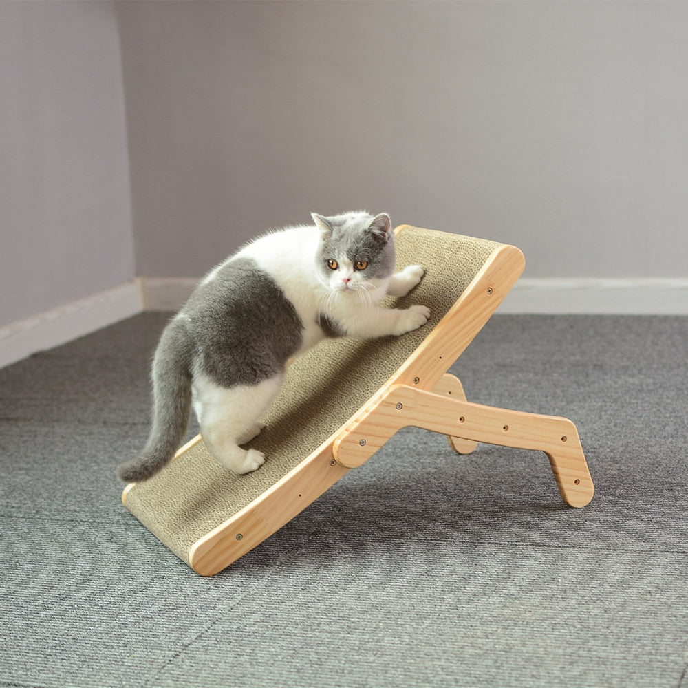 BowLift | Cat Scratcher Wooden Adjustable Lounger