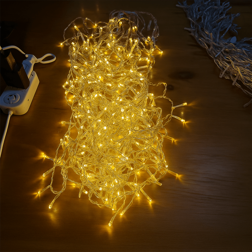 BowLift | Twinkling Icicle String LED Lights | Warm White & Cool White, Extendable for Indoor & Outdoor Holiday Decor