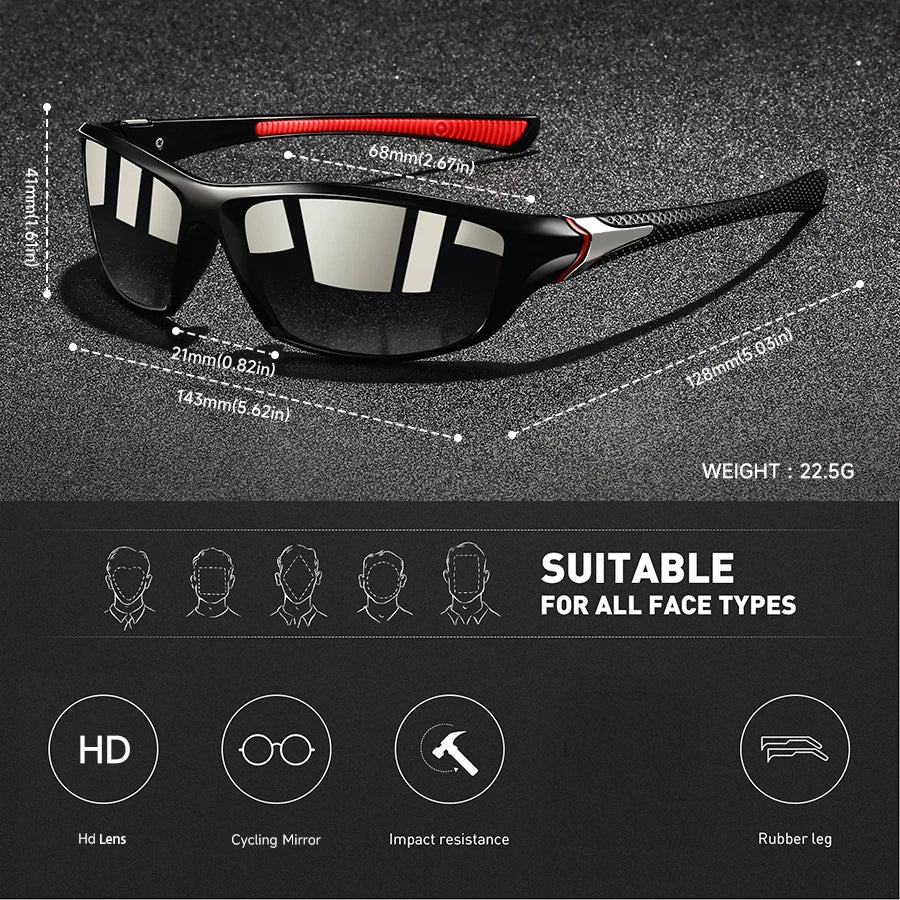 BowLift | VISIONEDGE – Polarized Sunglasses with UV400 Protection & Rubberized Grips