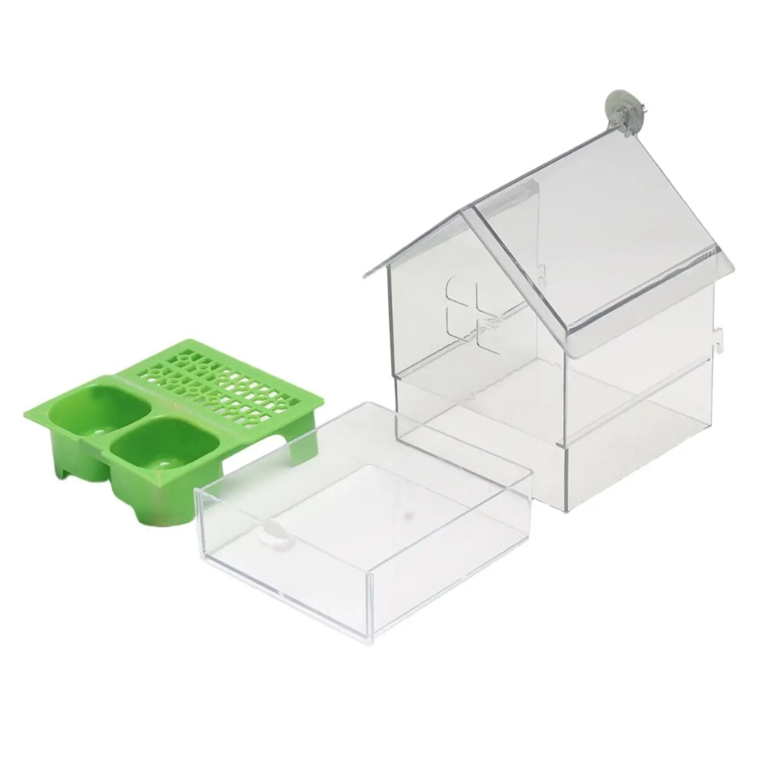 BowLift | External Bird Feeder and Bathhouse – Space-Saving Anti-Spill Feeding Solution